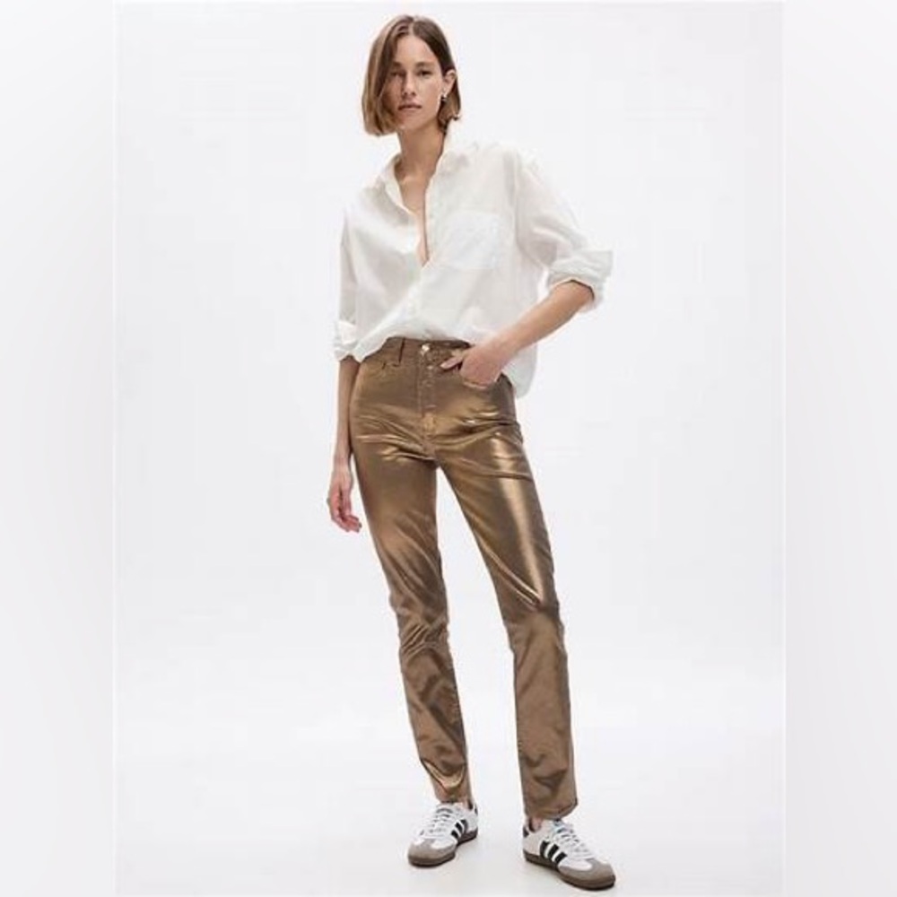 GAP High Rise Metallic Vintage Slim Jeans